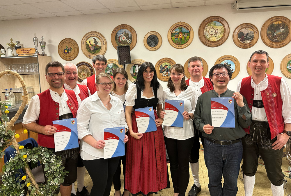 Ehrung in der Blaskapelle Raitenbuch