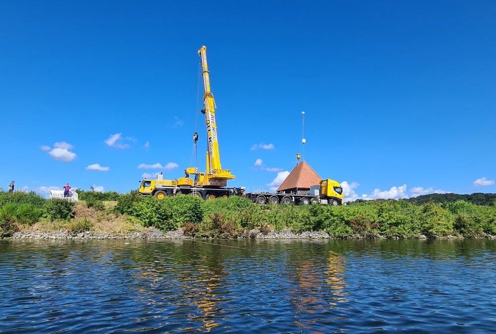 Sperrung des Damms an der Brombachvorsperre