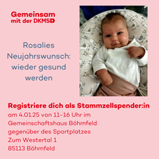 Rosalies Neujahrswunsch: wieder gesund werden