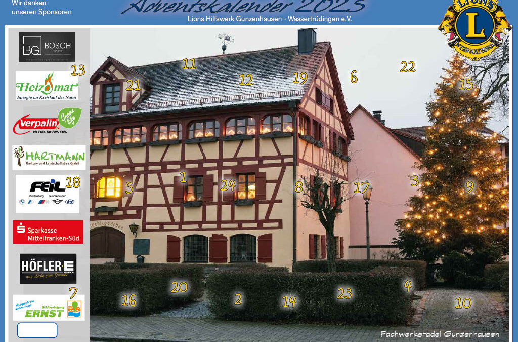Helfen und gewinnen mit dem Lions-Adventskalender
