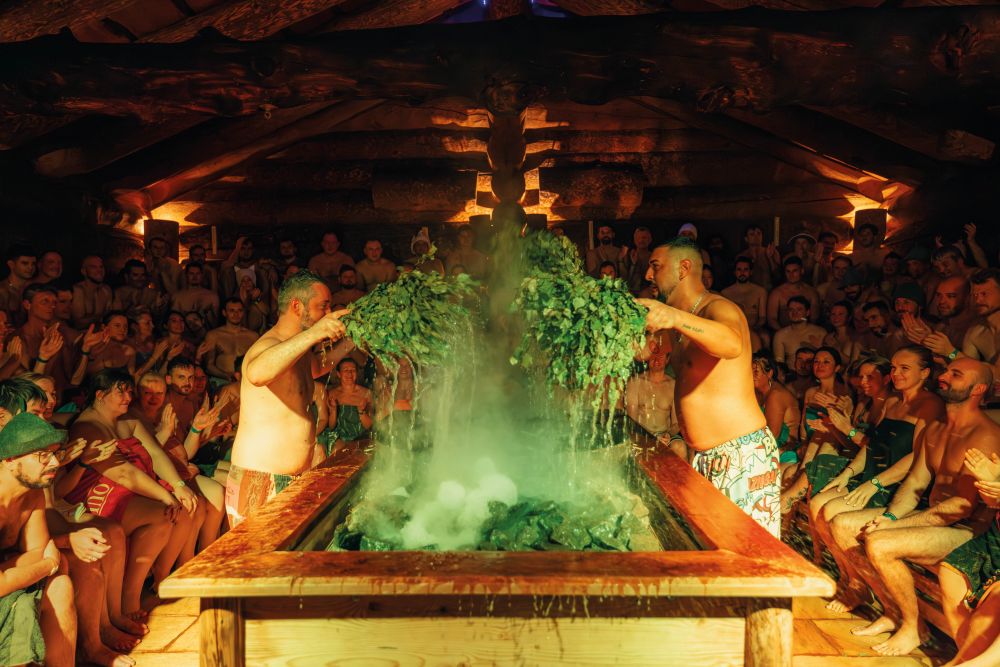 Highlightaufguss in der Banja Sauna